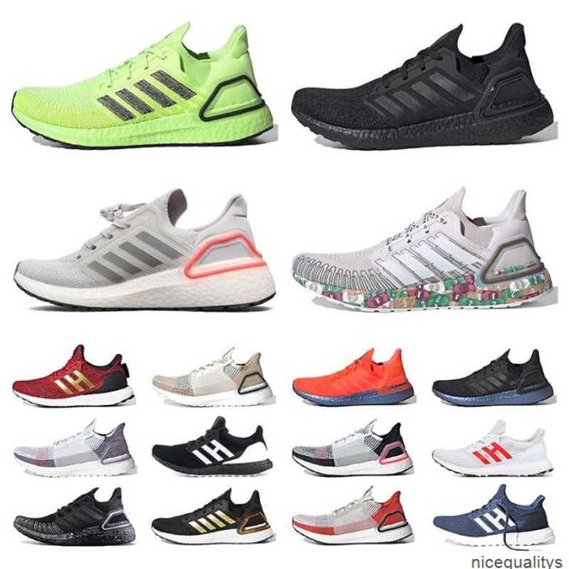 

Ultraboost UB 6.0 Running Shoes Mens Women Ultra Se Triple White Global Currency Gold Metallic Run Light Chaussures Trainers Sneaker, 14
