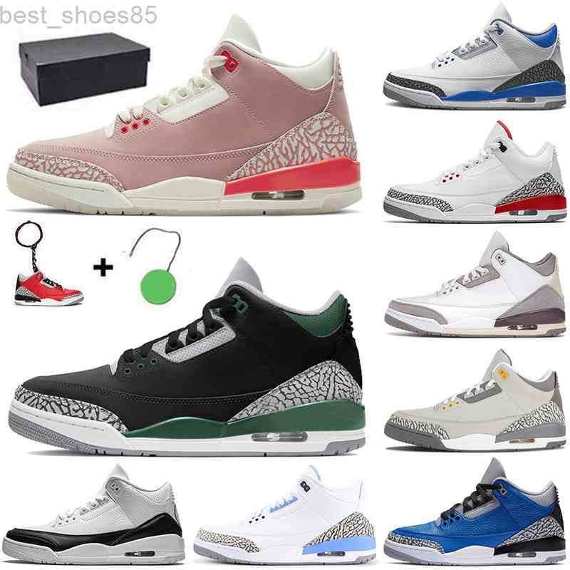 

2021 With Box women mens jumpman 3 3s basketball shoes Authentic Racer Blue A Ma Maniere Pine Green Georgetown Rust Pink trainers sports, A46 pine green 40-47