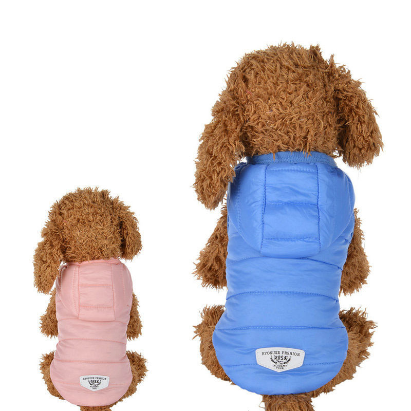 

2021 New Fret Free 2 Color Pet Hot Winter Clothes Down Hoodies Coat From Undercover to Small Medium Chihuahua Puppy D'water Dog B72z, Blue