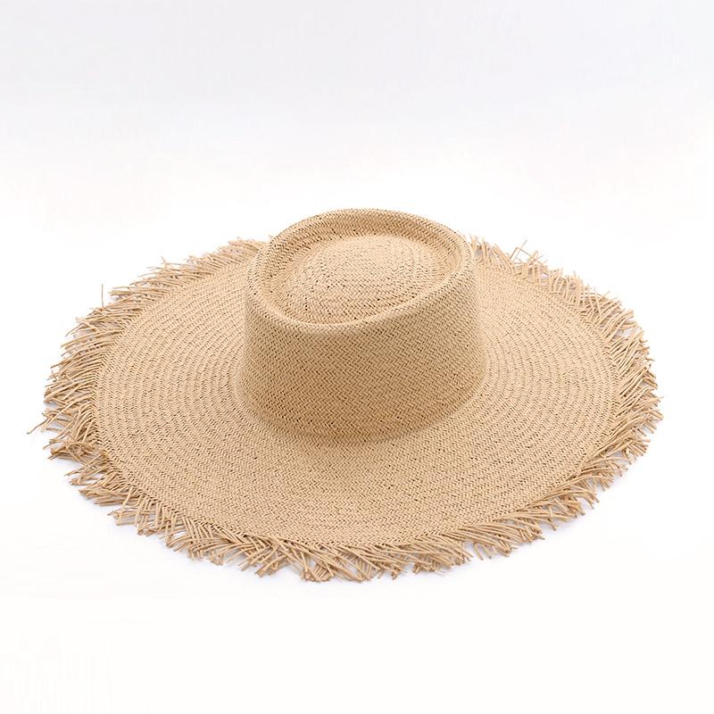 

Wide Brim Hats Aaby 2021 Summer Straw Sun Hat For Women High Quality Large Beach Vacation Gift Ladies Fashion Bohemian, 1straw sun hat