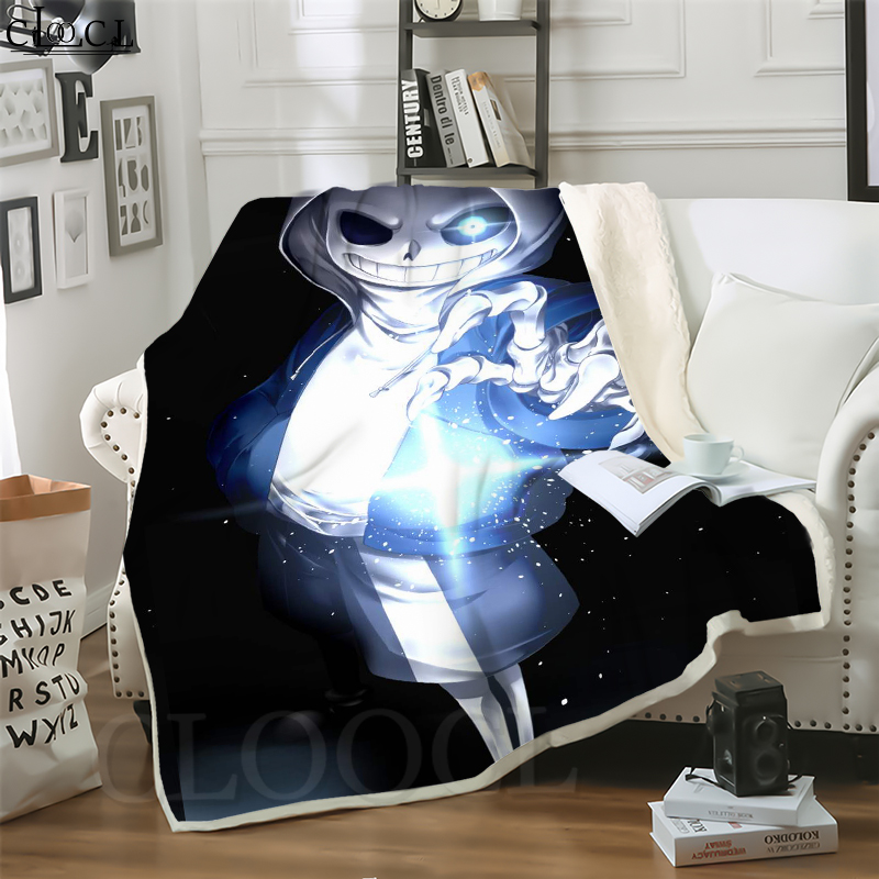 

CLOOCL Hot Game Undertale Sans 3D Print Street Style Blanket Sofa Teens Bedding Throw Blankets Plush Quilt