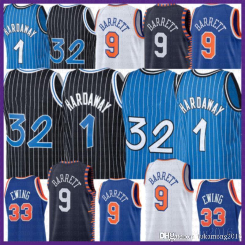 

2021 mens New Shaquille basketball jersey 32 Mens Penny 1 Hardaway Mesh Tracy 1 McGrady Retro RJ 9 Barrett Cheap Patrick 33 Ewing Green, Black;red