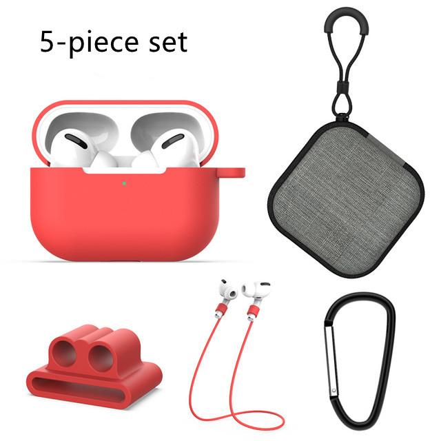 

for a i r p o d s 3rd generation protective cover wireless bluetooth headset five-piece protective shell, Red