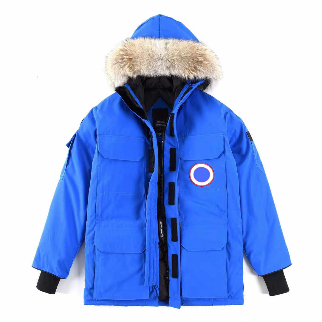 Woman 's Winter sprot fur down jacket canada High Quality warm cost Stand Collar Waterproof Coats Mens Women Windbreaker Hoodie