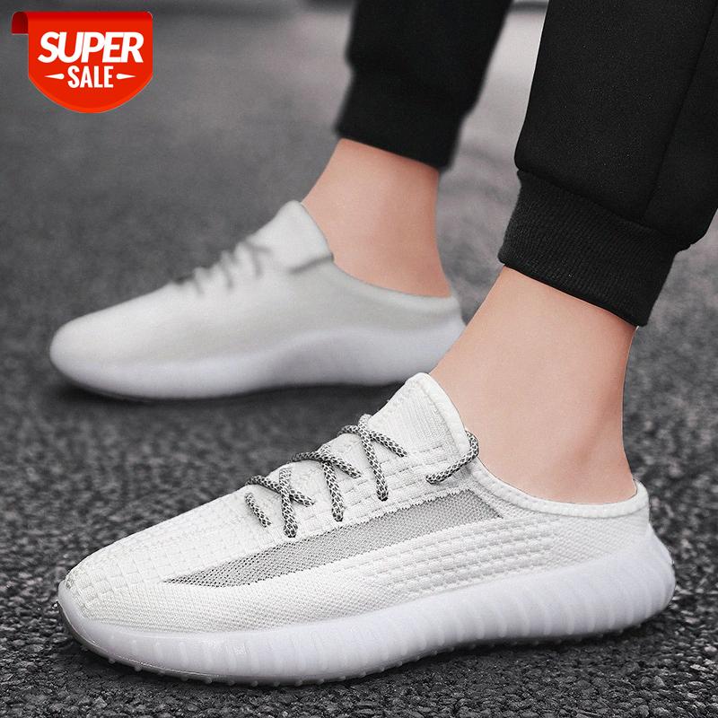 

men's shoes summer fashion trend casual fly woven mesh breathable outdoor half support #ep9m
