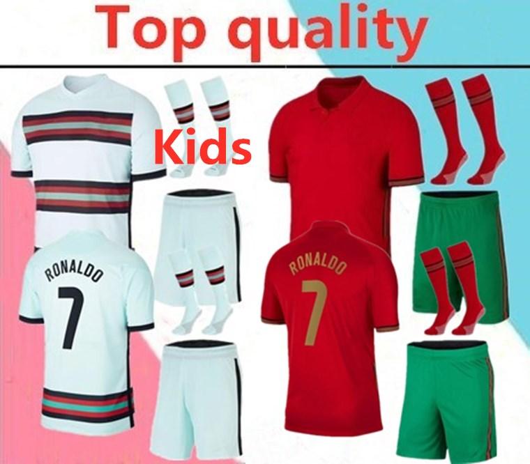 

2020 JOÃO FÃLIX kids soccer jersey full kits 2020 2021 RÃBEN NEVES BERNARDO JOÃO CANCELO BRUNO FERNANDES football shirt kit with socks, Black;yellow