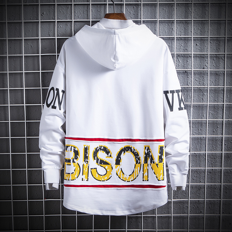 

2021 Spring Autumn New Male Harajuku Japanese Streetwear Hip Hop Oversized White Black Gray Printed Hoodie Men 1rah