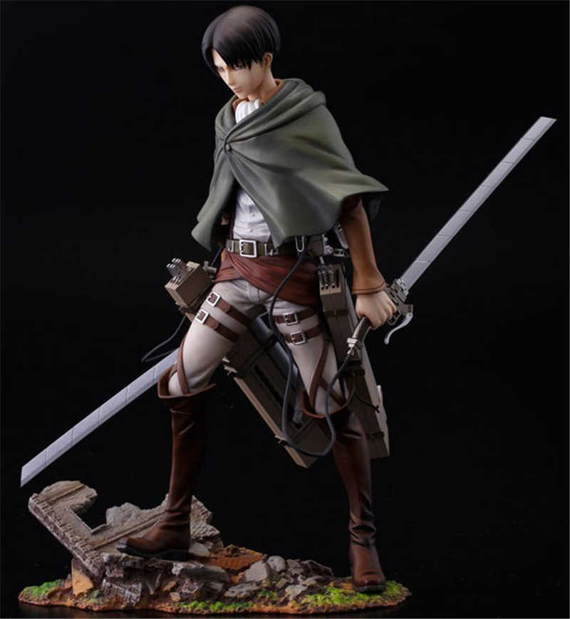 

Anime Attack On Titan Levi Rivaille Levi Ackerman Eren Jaeger Mikasa Ackerman PVC Action Figure Collectible Model Kids Toys Doll Q0621