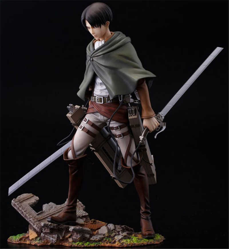 

Anime Attack On Titan Levi Rivaille Levi Ackerman Eren Jaeger Mikasa Ackerman PVC Action Figure Collectible Model Kids Toys Doll Q0621, 407 with retail box