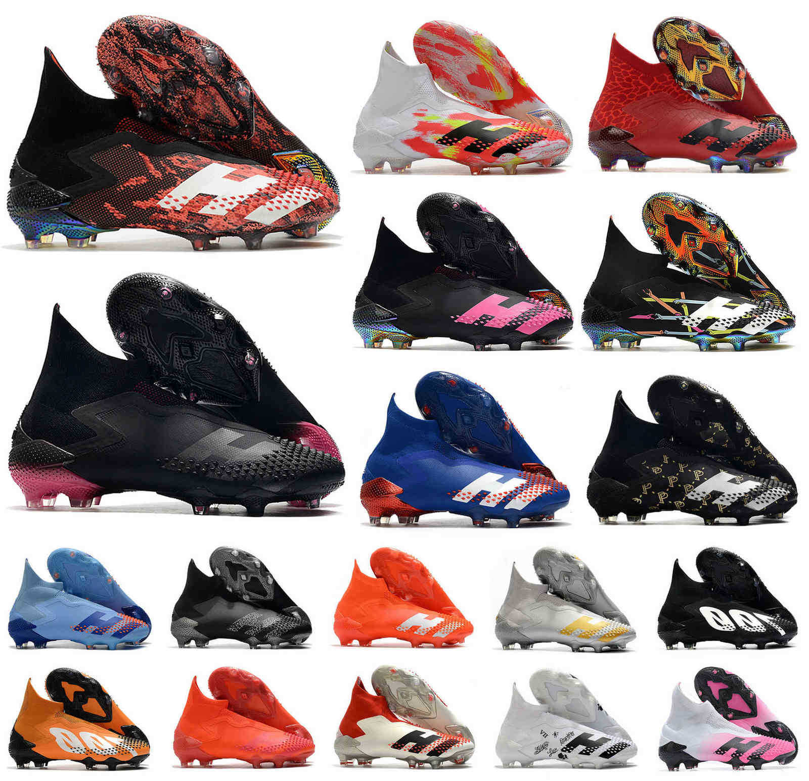 

Designer Boots For Teens Hot Predator Mutator 20+ FG Dark MotionPP Paul Pogba Mens Boys Slip-On Soccer Football 20+x Cleats boot High Size, 4 predator 20+ fg