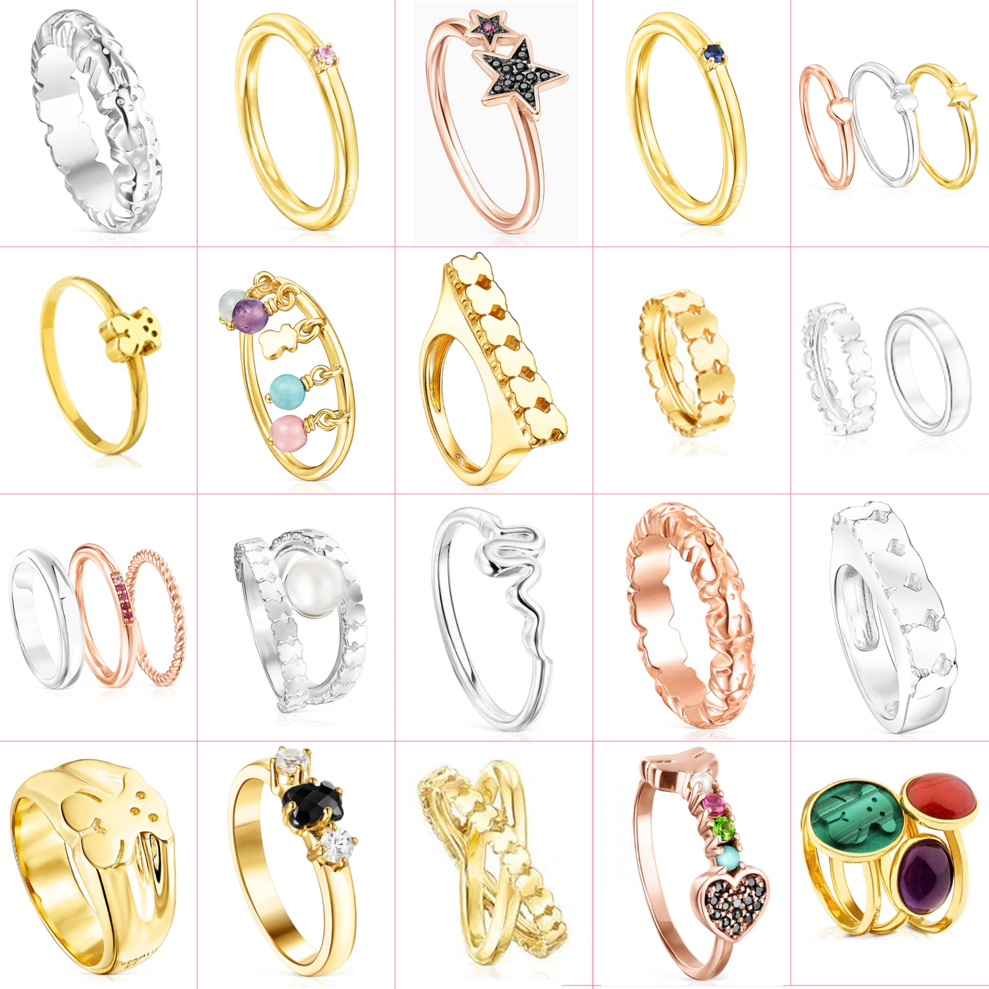 

2021 new style 925 sterling silver fashion classic bear trend personality ladies ring party original jewelry factory direct sales