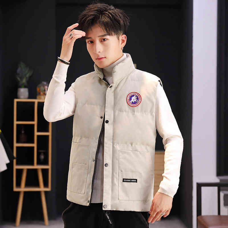 

Mens Designer Jacket Cashmere vest men's 2021 winter new Canadian feather couple leisure coat women's goose stand collar fashion, Black;white