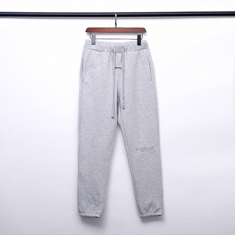 

embroidered reflective Autumn Winter USA Fear Of God Essentials Silicone letters Trousers Casual Fog Sweatpants Mens FG Jogger Pants q4iv#