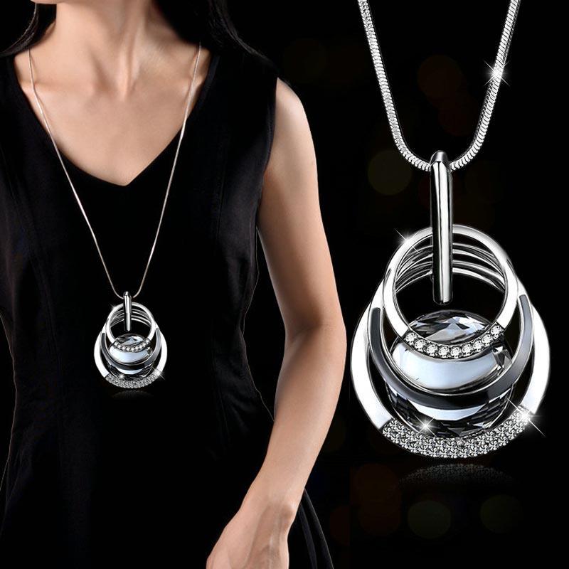 

Pendant Necklaces & Pendants For Women Fashion Long Geometric Statement Maxi Necklace Jewelry Collier Femme Collar Accessories