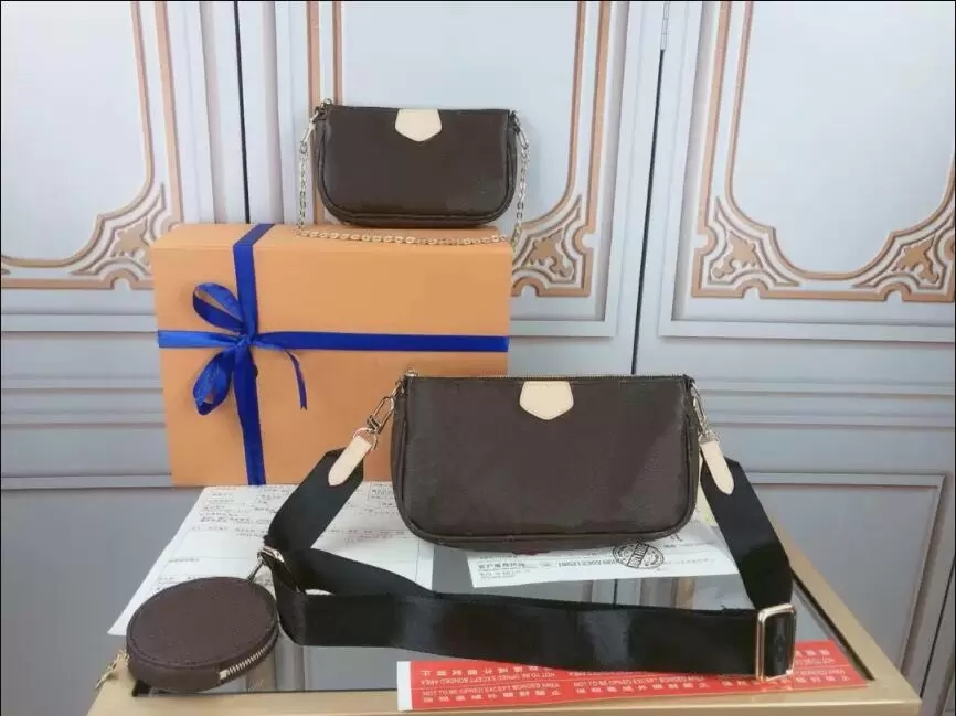 

Hot Paris Sale 3 piece set bags women crossbody bag Genuine handbags purses lady tote bags Coin Purse three item