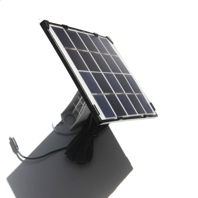 

BUHESHUI 10W 5V Solar Panel Charger With 5 Meter Cable For Outdoor Security Rechargeable Battery Powered