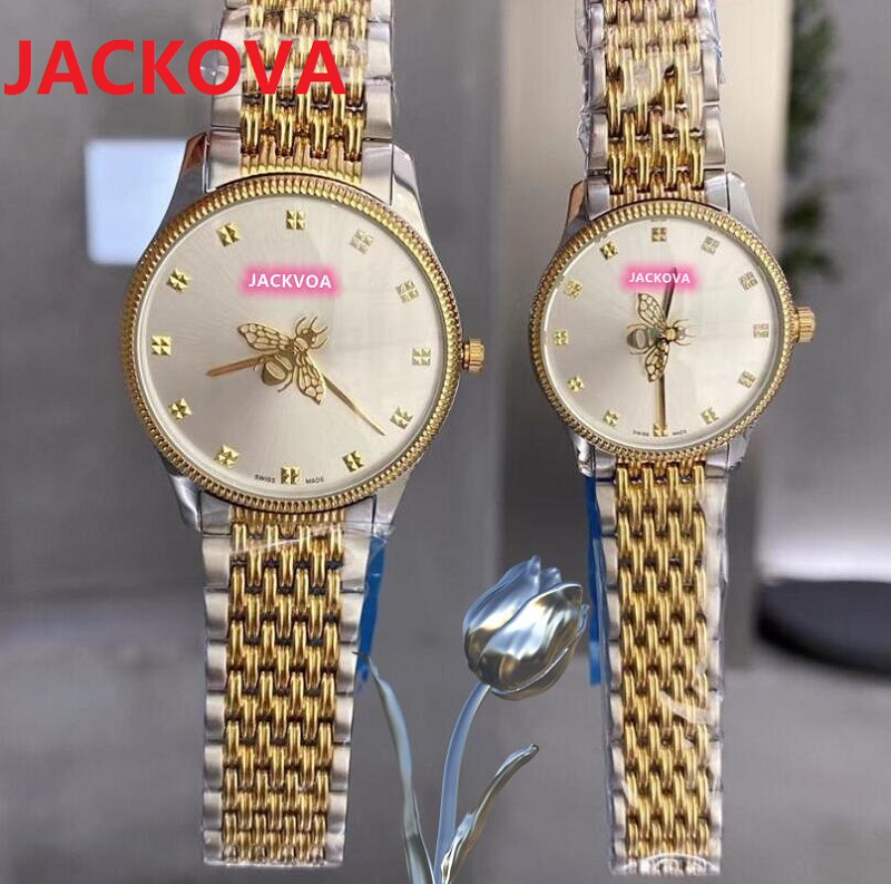 

Factory Bee Womens Mens Quartz Battery Watches 30mm 38mm High Quality Fashion luxury 316L stainless steel Couples 5ATM waterproof nice model Wristwatches, As pic