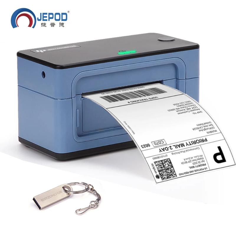 

Printers ITPP966 Sticker Label Barcode Printer 4 Inch 4×6 USB Thermal 40-110mm Paper Printing Express Lable Printe
