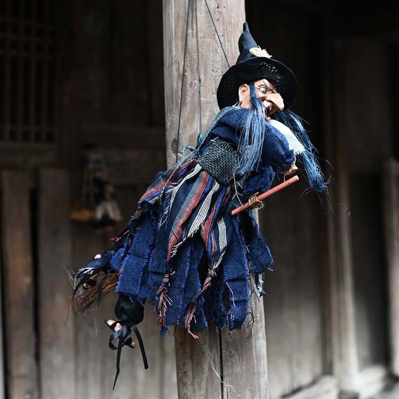 

Halloween Ghost Witch Doll Horror Scary Hanging Decoration Ghost Flying Witch Pendant Halloween DIY Party Ornaments Y201006