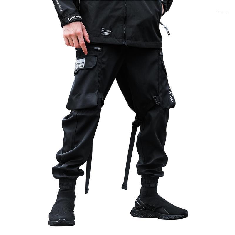 

Men's Pants Cargo Men Techwear Joggers Streetwear Mens Clothes, Black