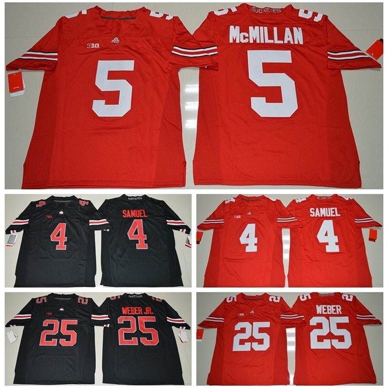 

Wholesale Ncaa Ohio State Buckeyes 4 Curtis Samuel College Football Jerseys 25 Mike Weber 5 Raekwon Mcmillan Jersey, Black