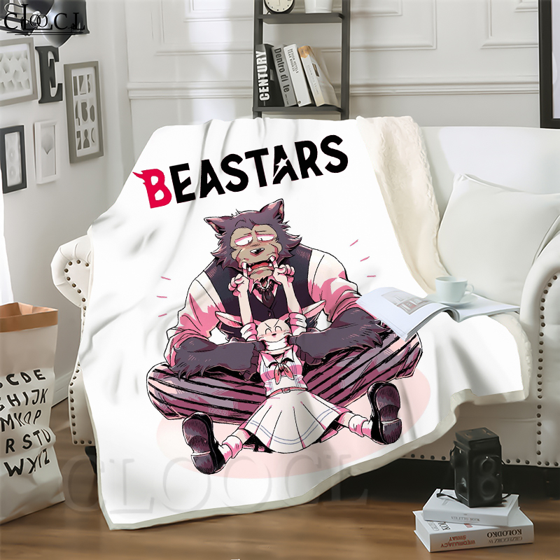 

CLOOCL Japan Anime BEASTARS Animal 3D Print Street Style Air Conditioning Blanket Sofa Teens Bedding Throw Blankets Plush Quilt