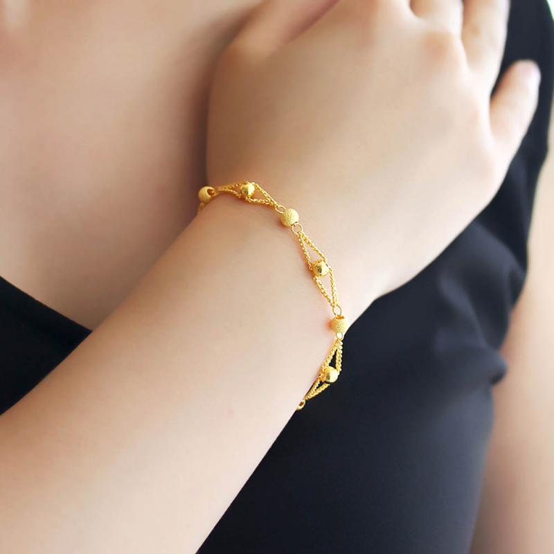 

Beaded, Strands Arrivals Fashion Bead Bracelet For Women Gold Color Friendship Bracelets Fine Jewelry