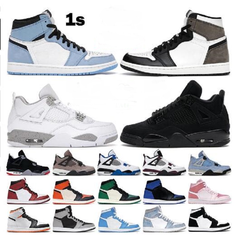 

mens run platform shoe 1s OG Silver Toe Men basketball shoes Sneakers 4 4s Raging Bull White Oreo Neon University Blue 1 Red Flint 13s man trainers, # 33