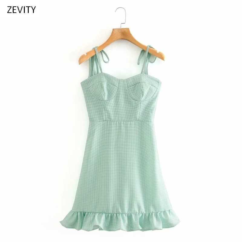 

Zevity women vintage slash neck printing hem pleat ruffles sling dress female side zipper vestido chic party dresses DS3977 210603, As pic ds3977ld