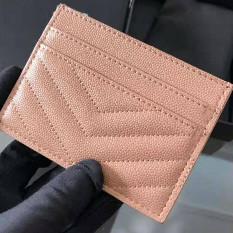 

Classic Casual Credit Card Holder Ultra Slim Purse Packet Trendy Top Quality Men Sheepskin Leather Designer Purses For Mens Womens Fashion Cardholder Photos Bags, Red