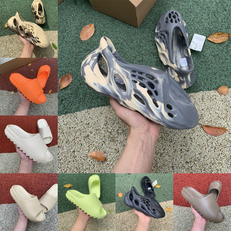 

Slides Slippers Desert Sand Summer Brown Flat Mens Women Beach Resin Slide Sandal Graffiti Bone Rubber MXT Moon Gray Foam RNNR Ararat Glow G, Black