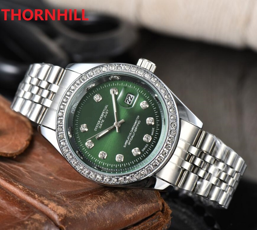 

casual women men rhinestone diamonds ring watches 40mm fashion dress famous designer stainless steel strap quartz movement gift clock, As pic