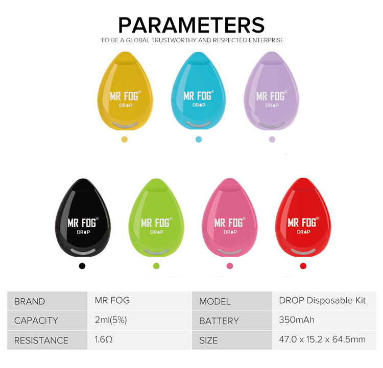 

MF Drop disposable 2ml Capacity up to 500 puffs Electronic Cigarette Vape Pen VS Loy disposable ziip pods stlth
