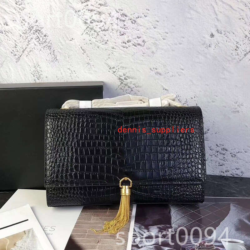 

HOT designer Classic crocodile totes handbags purse chain cross body single shoulder messenger bags, Red