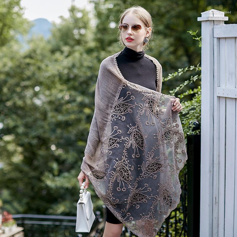 

Scarves 2021 Spring And Autumn European American Retro Lace Tie Fashion All-match Cotton Linen Shawl Scarf Women1