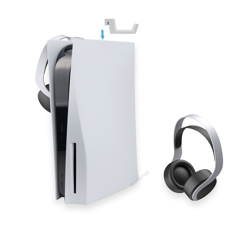 

For PS5 Headphone Wall Mount Holder Bracket Hanger Storage Stand Host Headset Support Hook Console Gamepad Game Accessories