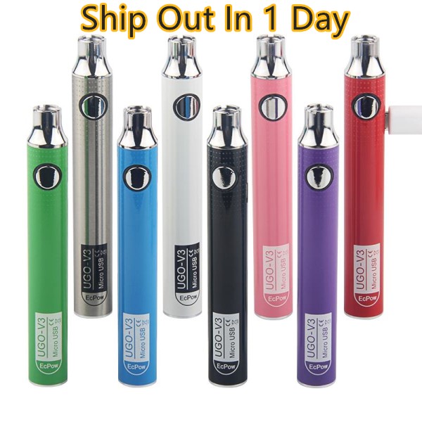 

Min.49pcs UGO V3 900mAh Variable Voltage 510 Thread Battery Preheat Vape Pen With USB Cable Charger