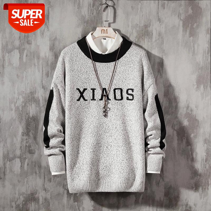 

Men'S Sweaters Spring Autumn Winter Clothes 2021 Black Pull OverSize -4XL 5XL Korea Style Casual Standard Pullovers #sG5b, White;black