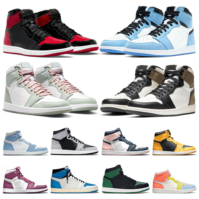 

Men sneakers Basketball Shoes 1 1s University Blue Hyper Royal Dark Mocha Bred Patent Obsidian Bubble Gum Seafoam Women Sports Trainers, 7 36-40