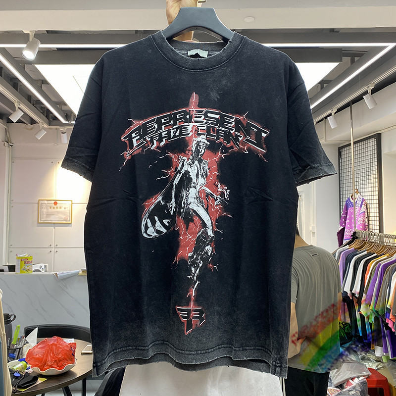 

Vintage T-shirt Men Women High Quality Wash And Make Old Style Summer Top Tee, White;black