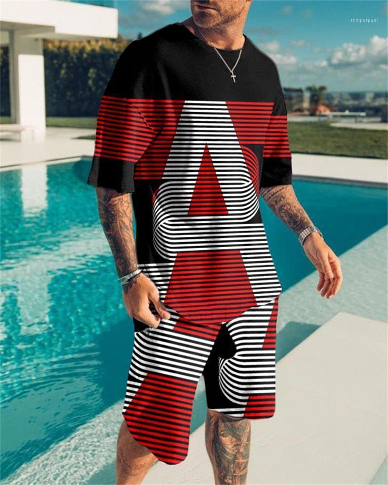 

Men's Tracksuits T-shirt Hawaiian Sets 3D Printing 2021 Summer Short Sleeve Shirt Beach Shorts Streetwear Casual Mens Suit 2 Pieces Set, Lzw-002