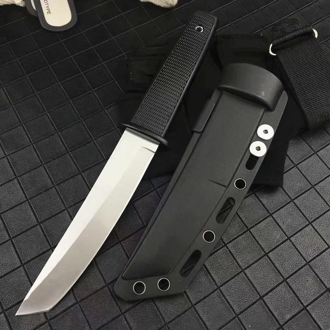

Special Offer Survival Straight Tactical Knife 440C Satin Tanto Blade ABS Handle Fixed Blades Knives With Kydex