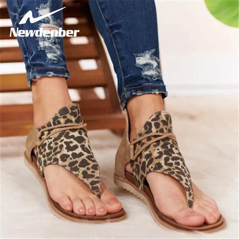 

2021 Top seller Women sandals Leopard Pattern Large Size Rome Sandals Women's Non-slip Hot Selling Wedges Summer Fashion shoes, White