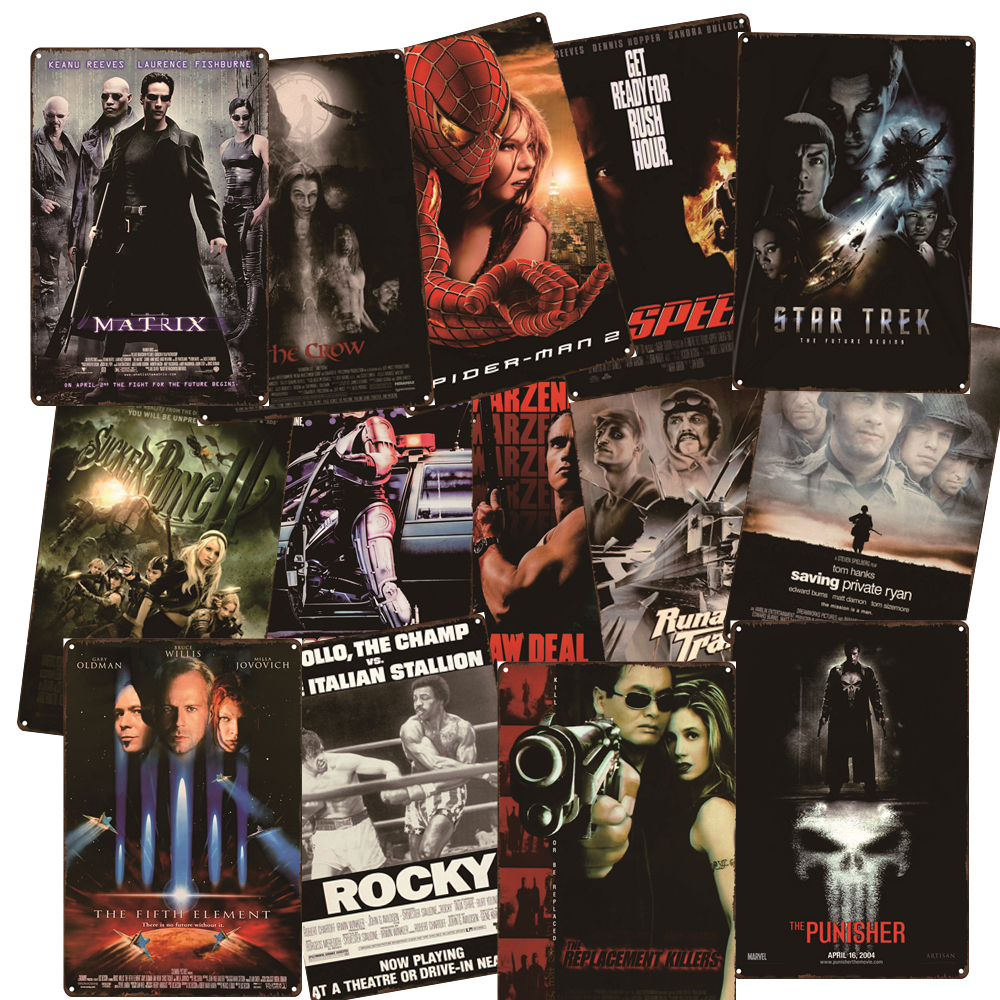 

Movie Metal Poster Plaque Vintage Film Tin Sign Wall Decor for Man Cave Bar Pub Club