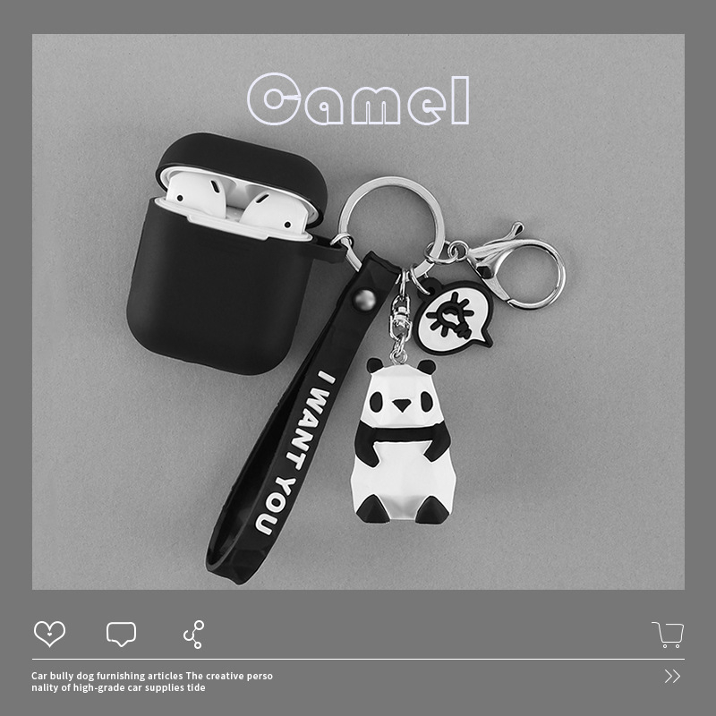 

3 in 1 For Apple Airpods 1/2 Cases Silicone upset Protector Airpod Cover Earpod Case Anti-drop With Hook