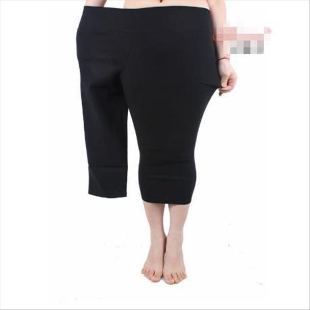 

deporte autumn high waist womens capri calf length fitness skinny strench oversized pencil for ladies m425, Black;white