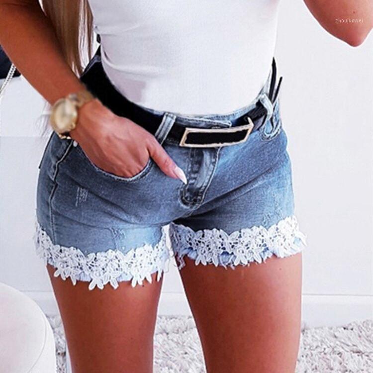 

Women' Jeans For Women Pants Straight Leg Patchwork Jean Shorts Summer Ripped, Blue