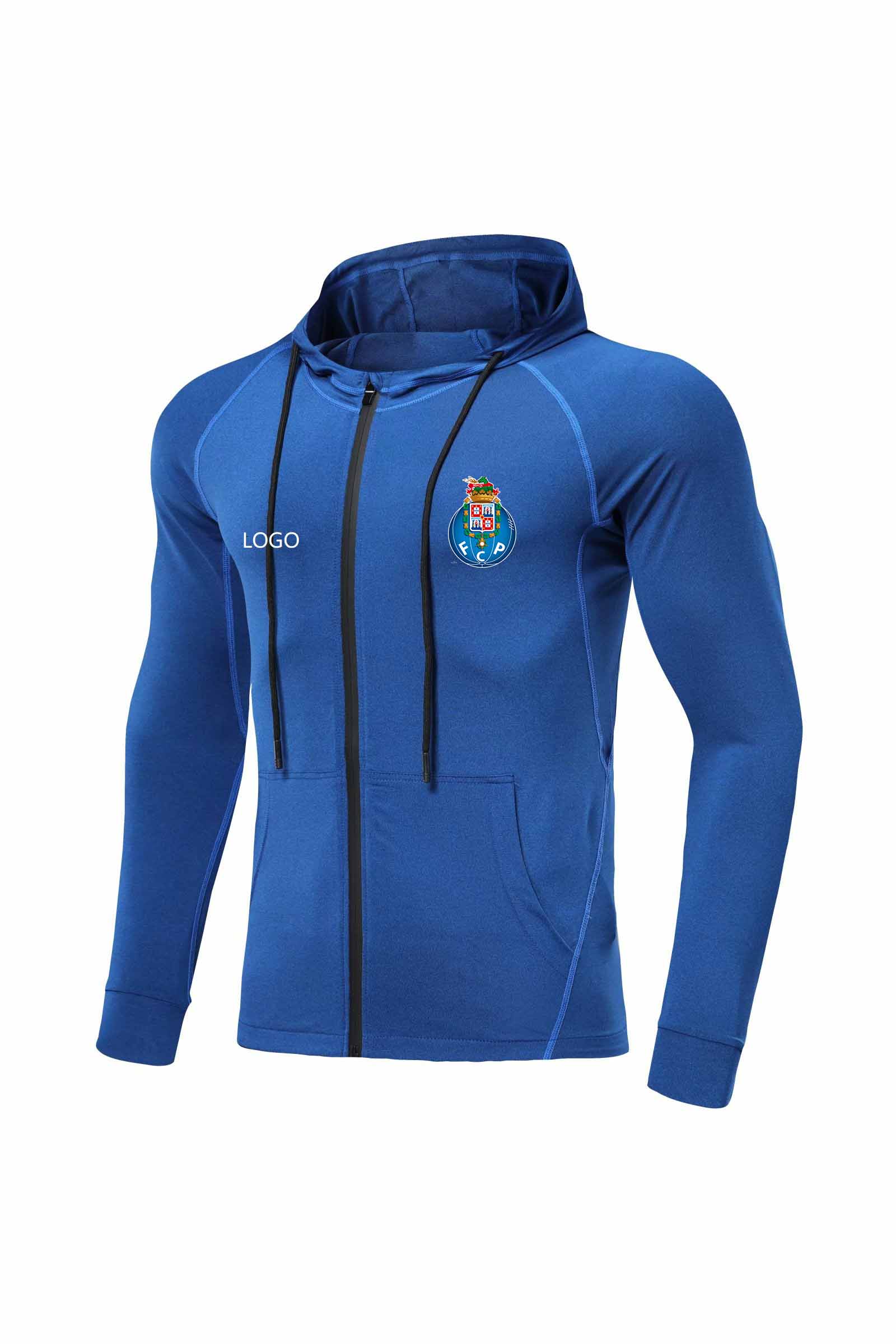 

FC Porto Running Soccer Jacket Design Adult Casual Tracksuit Messi Jersey Full Zip Pelé Football Clothes, No 1