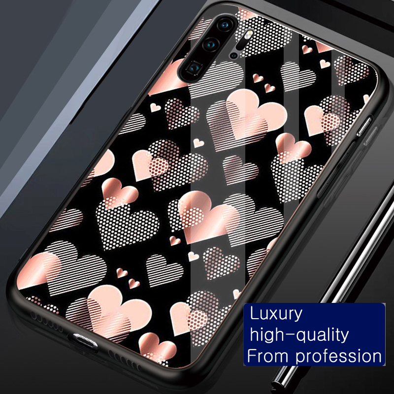 

Colorful Love Heart Phone case cover for Samsung Galaxy S8 S9 S10 S20 S21 Ultra Note 8 9 10 20 tempered glass shockproof Protector back casing original design cases, Picture color