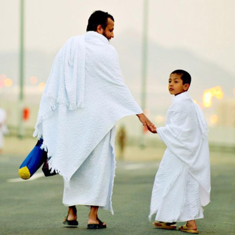 

Ethnic Clothing Arabia Muslim Hajj Ihram Umrah Towel Men Prayer Shawl Pilgrimage Hydrophilic Islamic Mecca Turkish Worship Costume